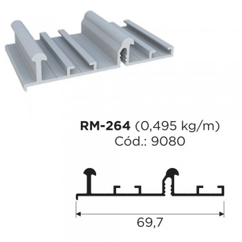 TRILHO ALUMÍNIO ROMETAL RM-264